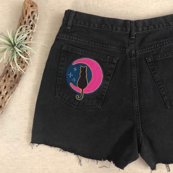 Vintage Pants - Custom Vtg Highwaisted Cutoff Denim Shorts sz 14